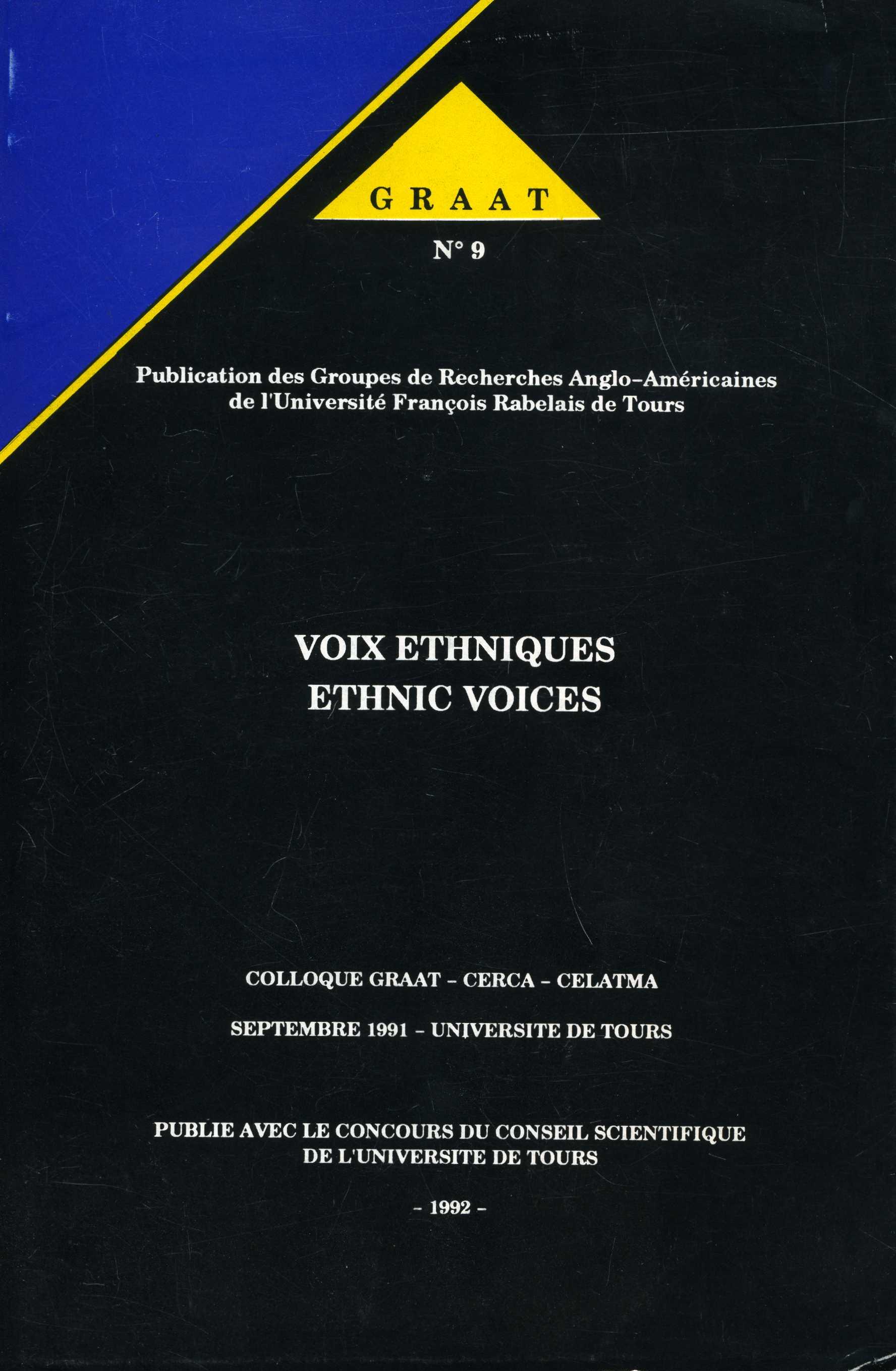 GRAAT #09 Voix ethniques / Ethnic Voices