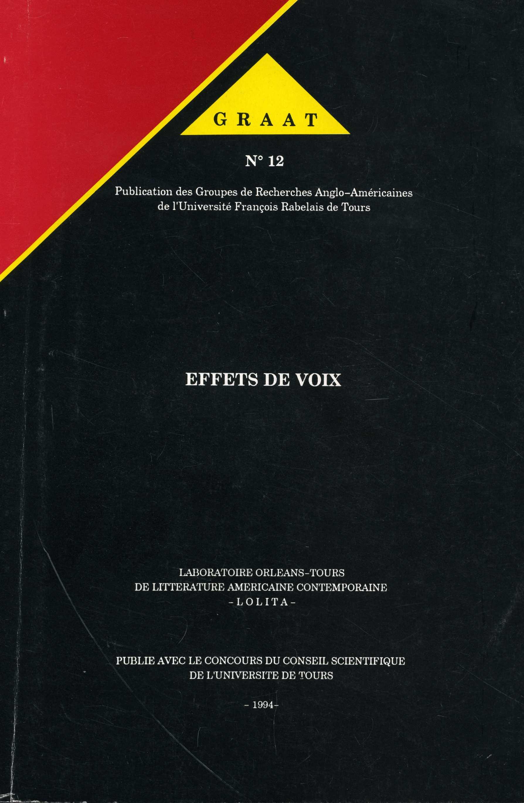 GRAAT #12 Effets de voix