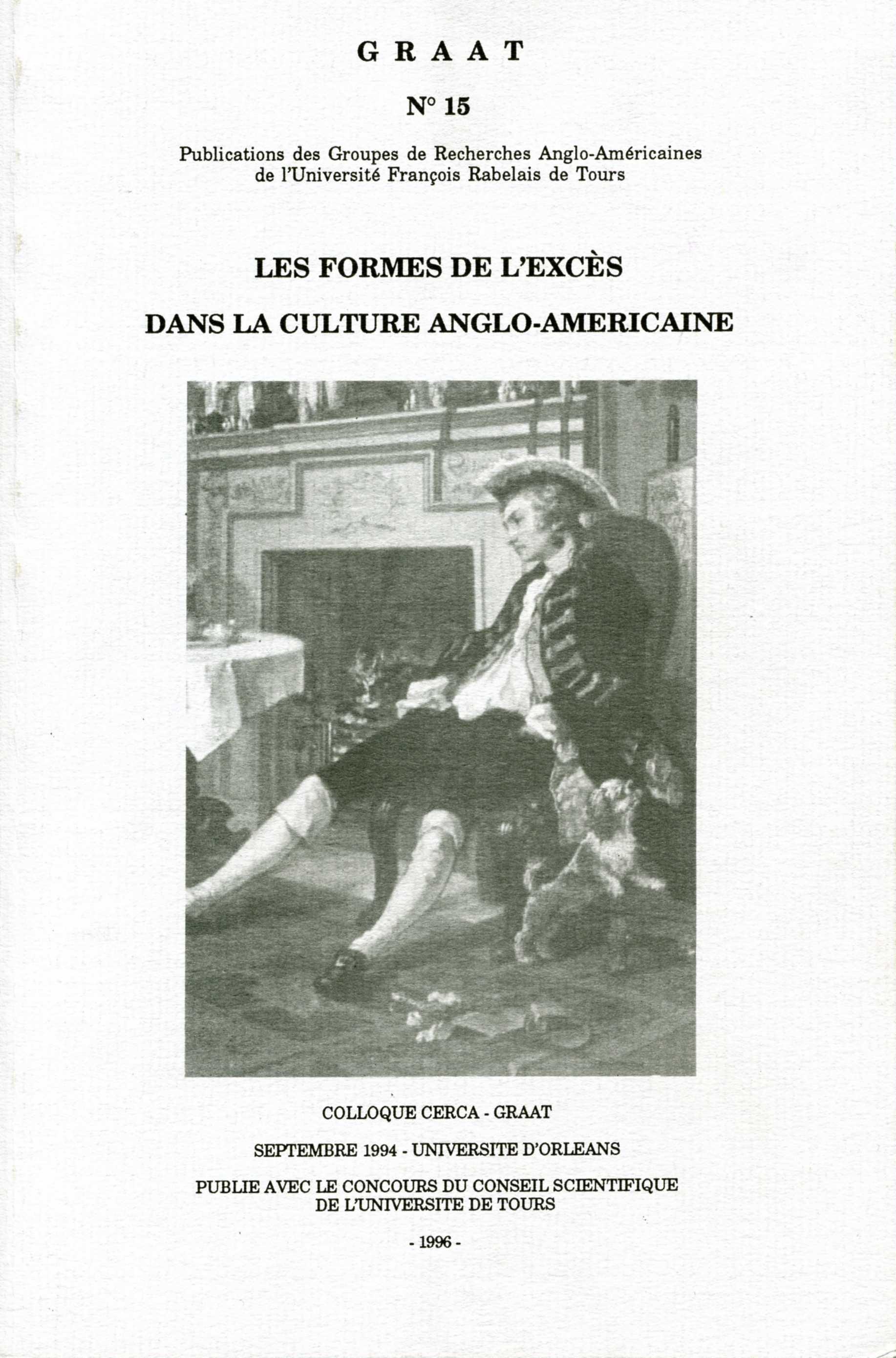 GRAAT #15 Les formes de l'exc&egrave;s dans la culture anglo-am&eacute;ricaine