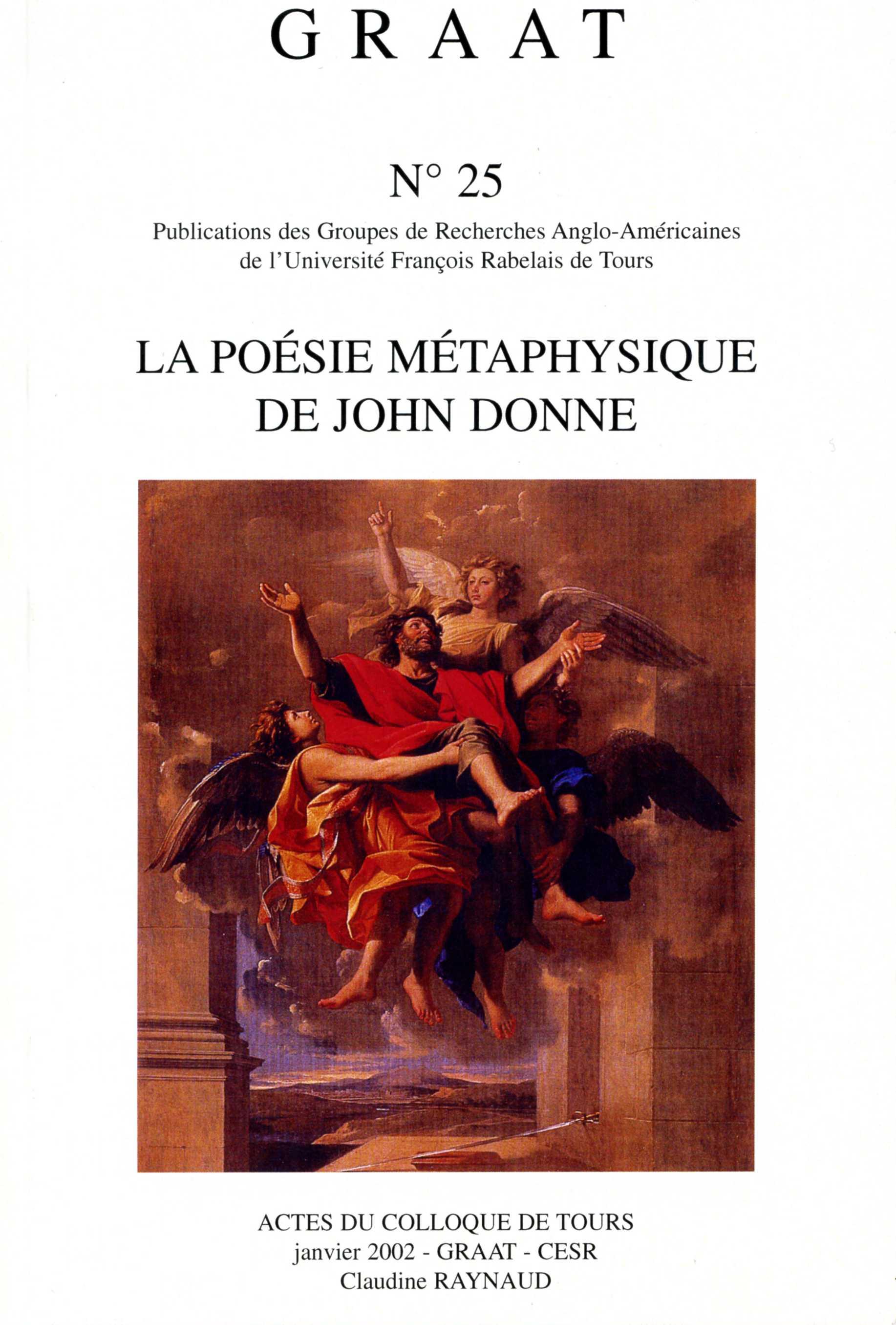 GRAAT #25 La po&eacute;sie m&eacute;taphysique de John Donne