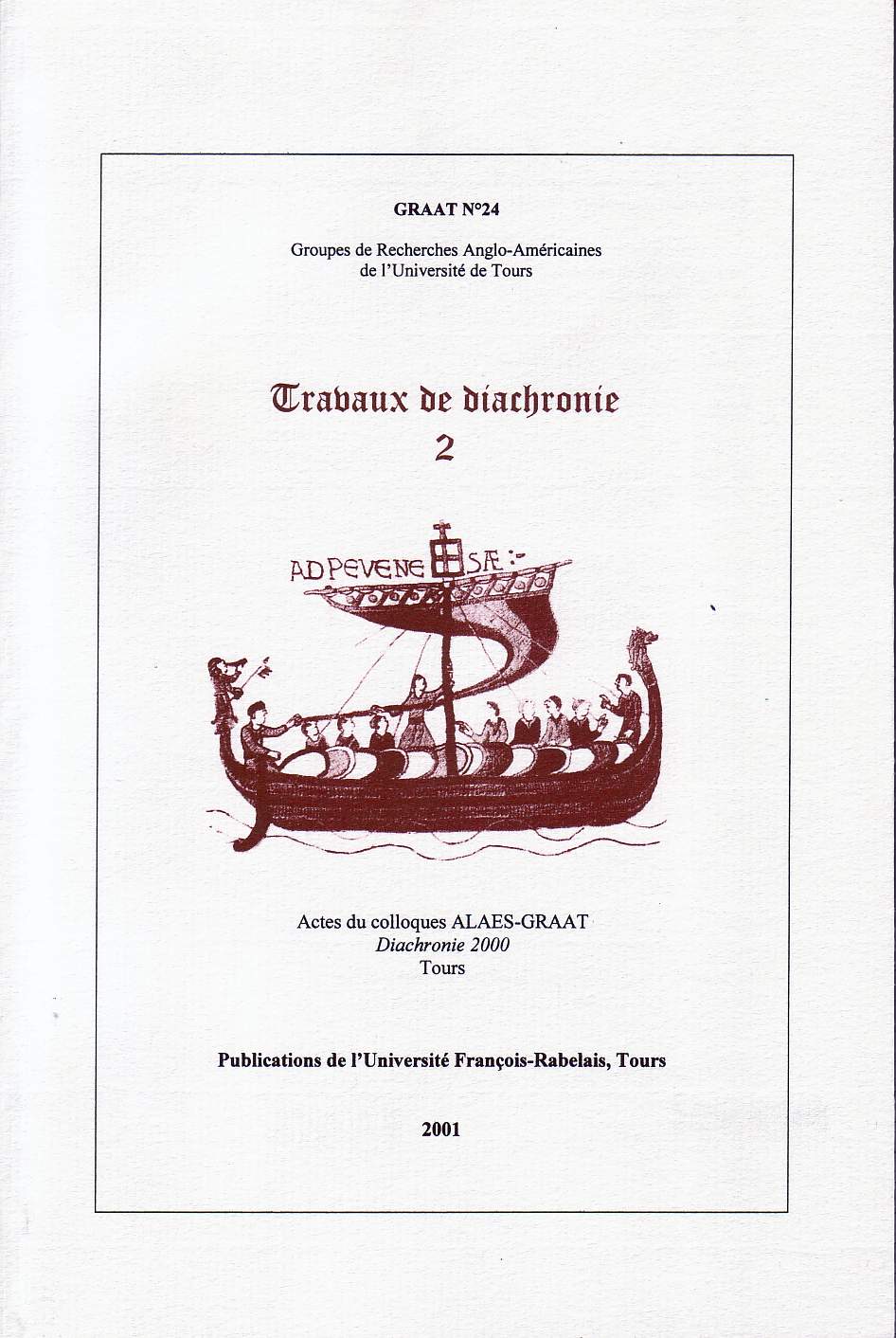 GRAAT #24: Travaux de Diachronie 2